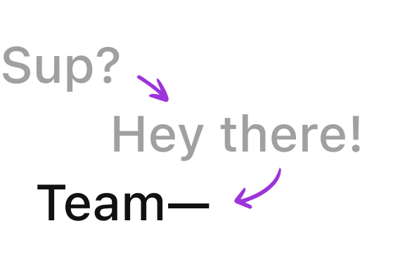 Illustration representing voice and tone editing